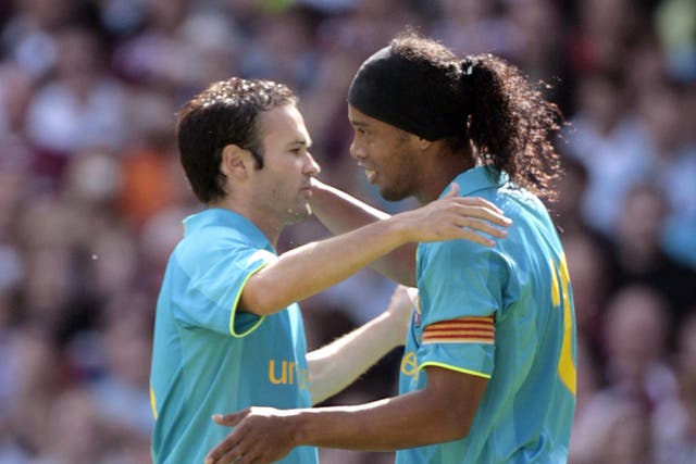 Andres Iniesta revealed how Ronaldinho inspired Barcelona to an El Clasico win