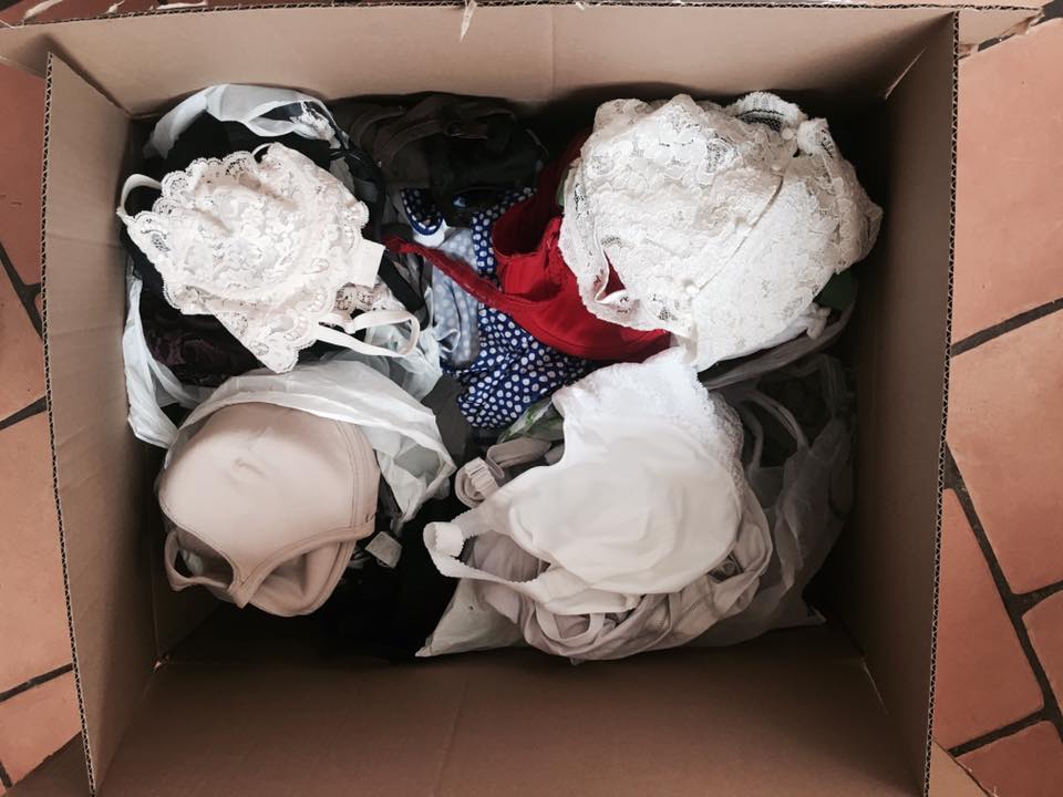 'Bras not Bombs' has seen thousands of bras donated by women in the UK sent out to refugee camps