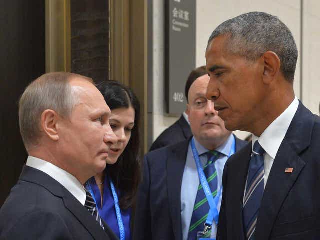 Russian President Vladimir Putin and President Barack Obama