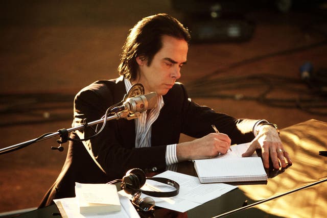 Nick Cave in his film One More Time with Feeling