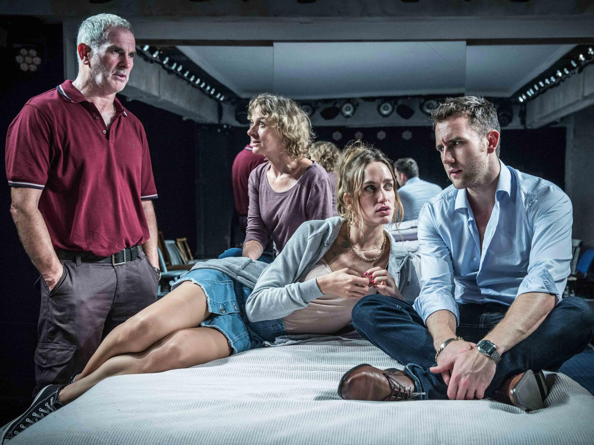 A scene from Unfaithful at Found 111, starring Sean Campion, Niamh Cusack, Ruta Gedmintas and Matthew Lewis