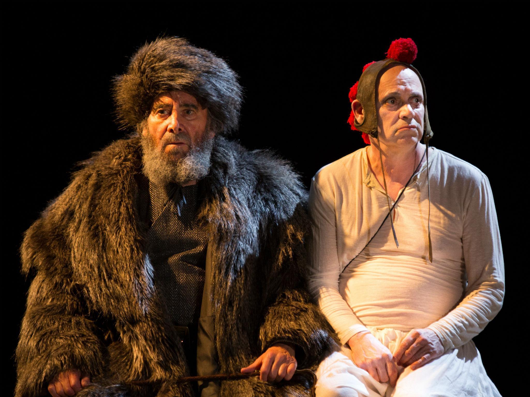 Antony Sher as King Lear and Graham Turner as The Fool in King Lear at the Royal Shakespeare Theatre