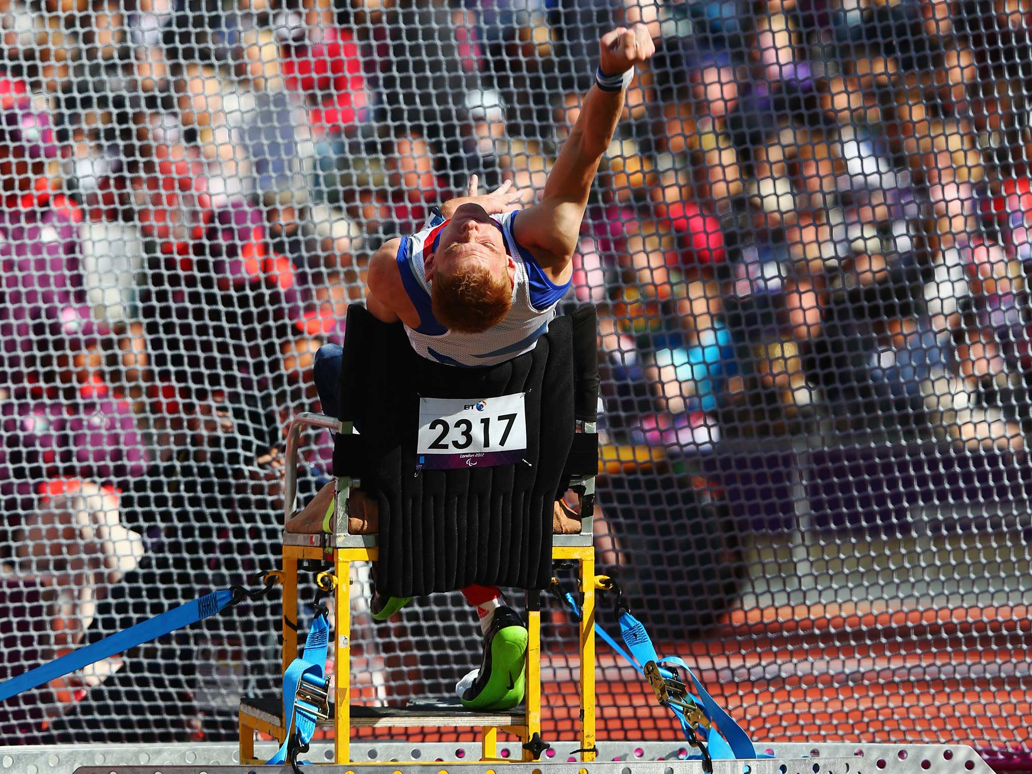 Miller competes in the Men's Club Throw at London 2012