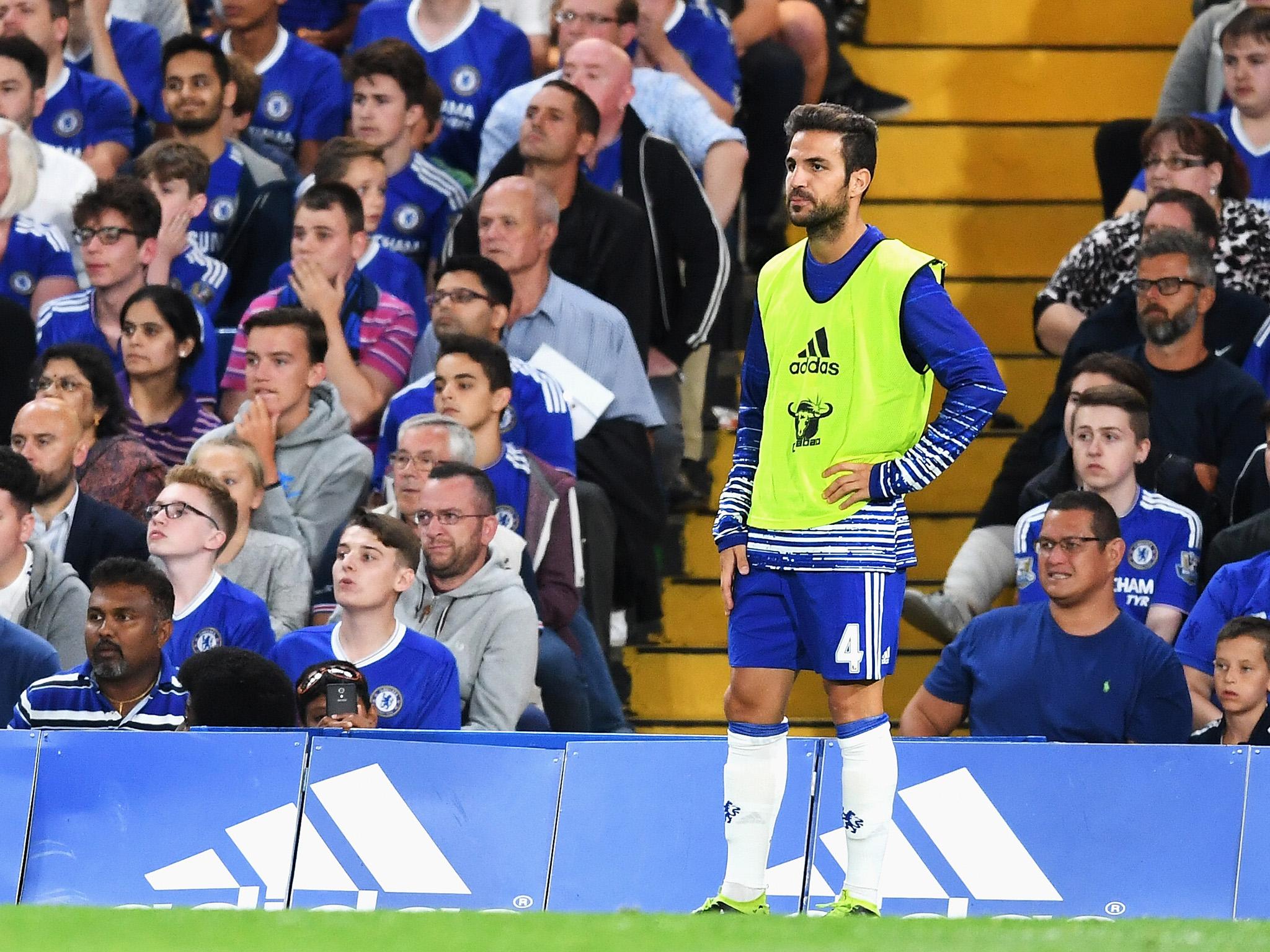 Fabregas has spent much time watching from the sideline this season