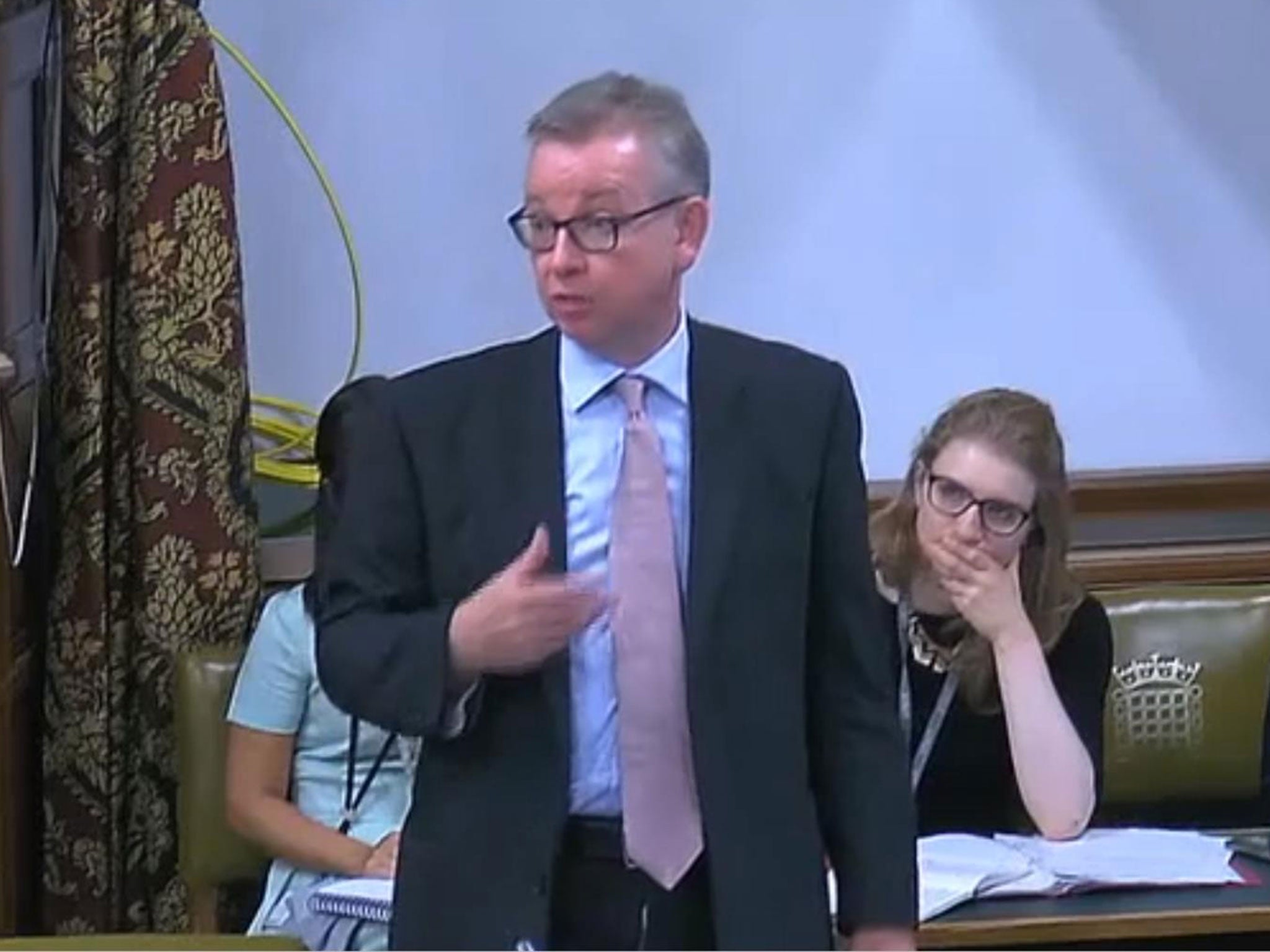 Michael Gove giving a speech at Westminster Hall on 6 September