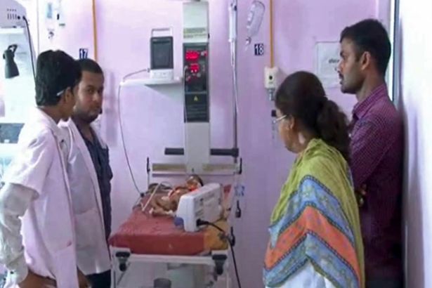 The child was admitted to hospital to be treated for septicaemia