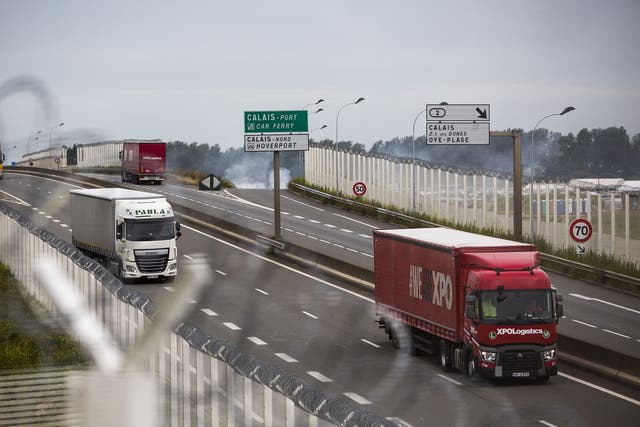 The wall is intended to add a further layer of protection against attempts to delay or attack vehicles as they approach the port of Calais