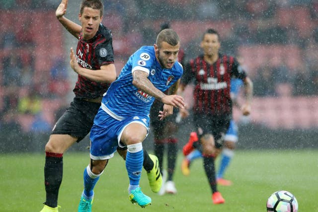 Jack Wilshere in action for Bournemouth in a friendly against AC Milan