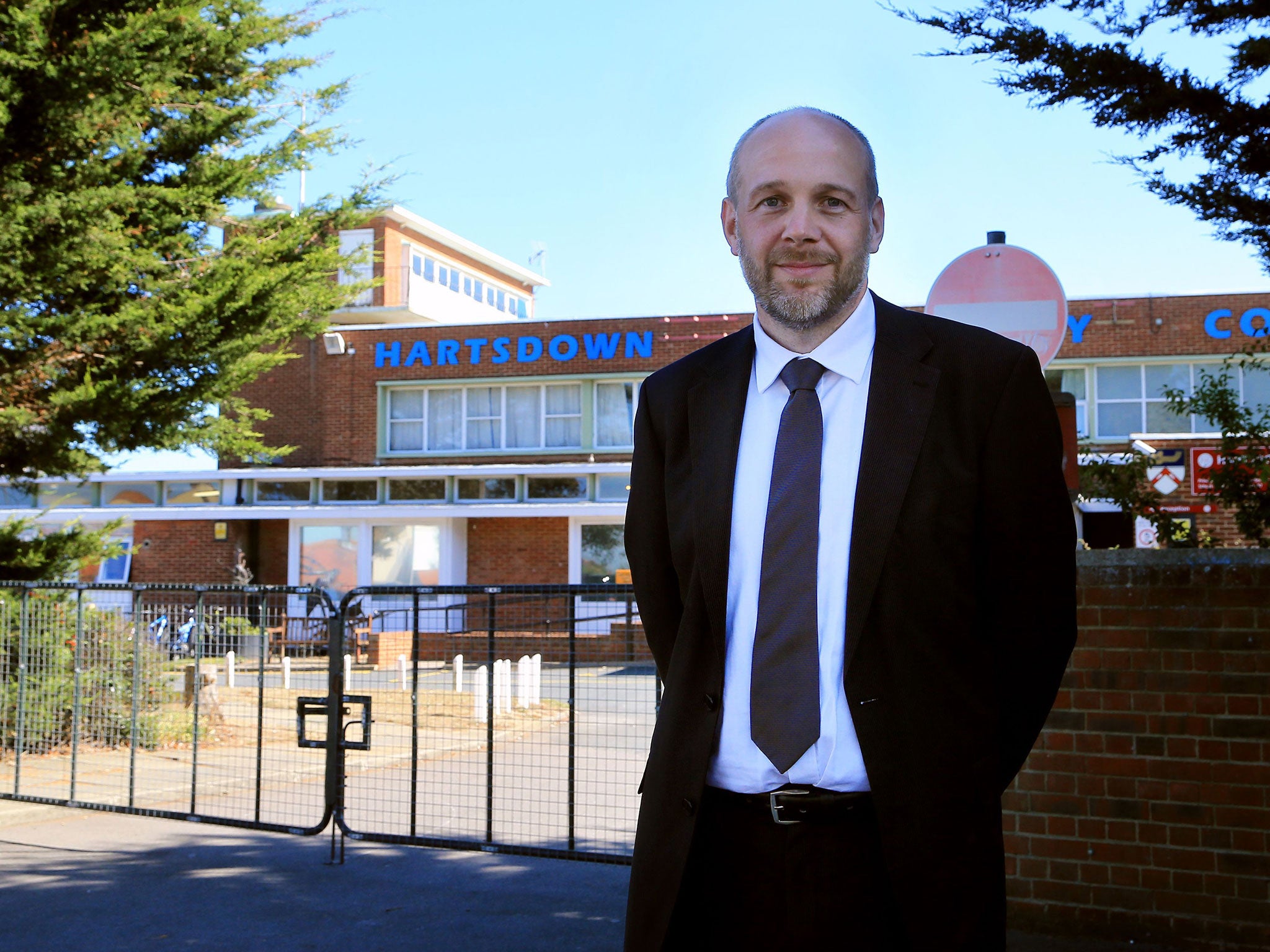 Headteacher Matthew Tate has been sending home pupils in the incorrect uniform from Hatsdown Academy