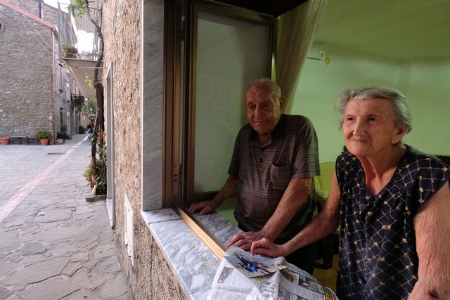 Antonio Vassallo, 100, and his wife Amina, 93, are typical of the long-lived residents of Acciaroli