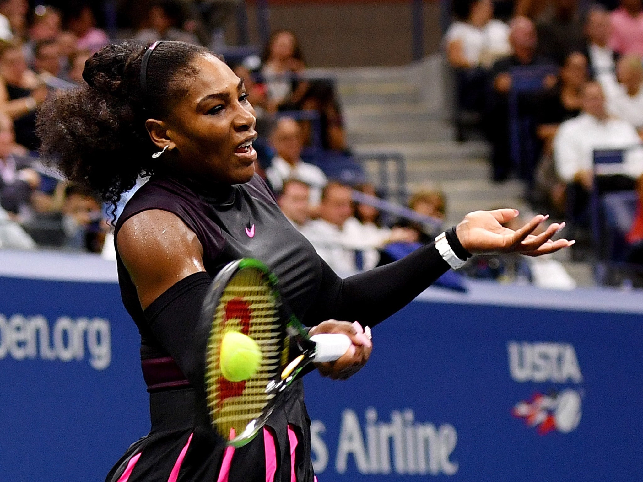 Williams was taken to three sets for the first time at this year's US Open by Halep