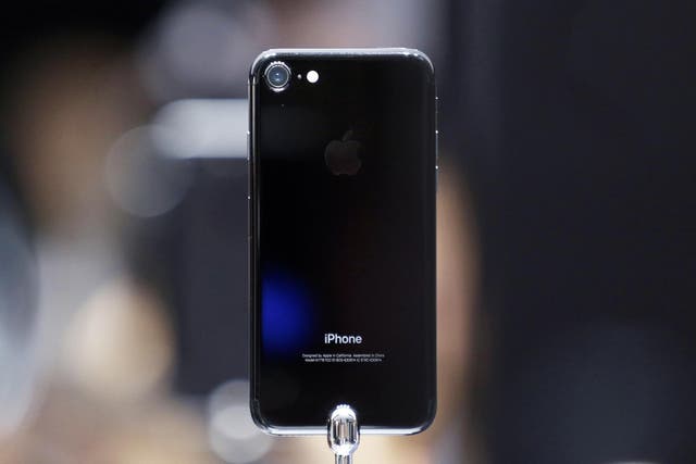 The iPhone 7 is shown on display during an Apple media event in San Francisco, California, U.S. September 7, 2016