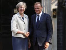 EC president Donald Tusk asks Theresa May to start Brexit process 'as soon as possible'