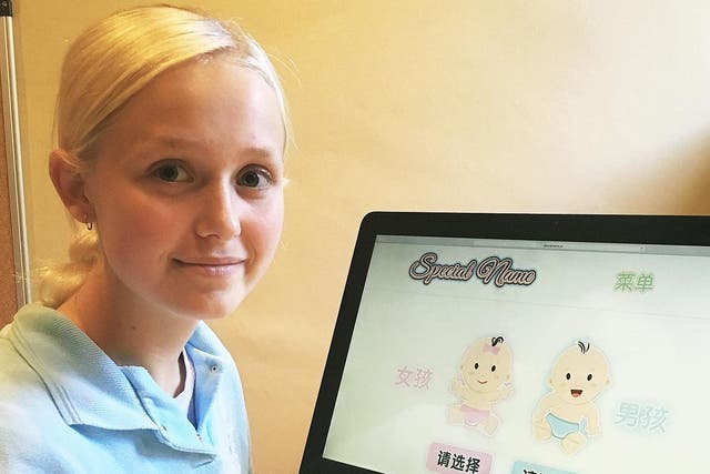 Sixteen-year-old Beau Jessop founded website SpecialName.cn after being asked to help name a baby while on a trip to China
