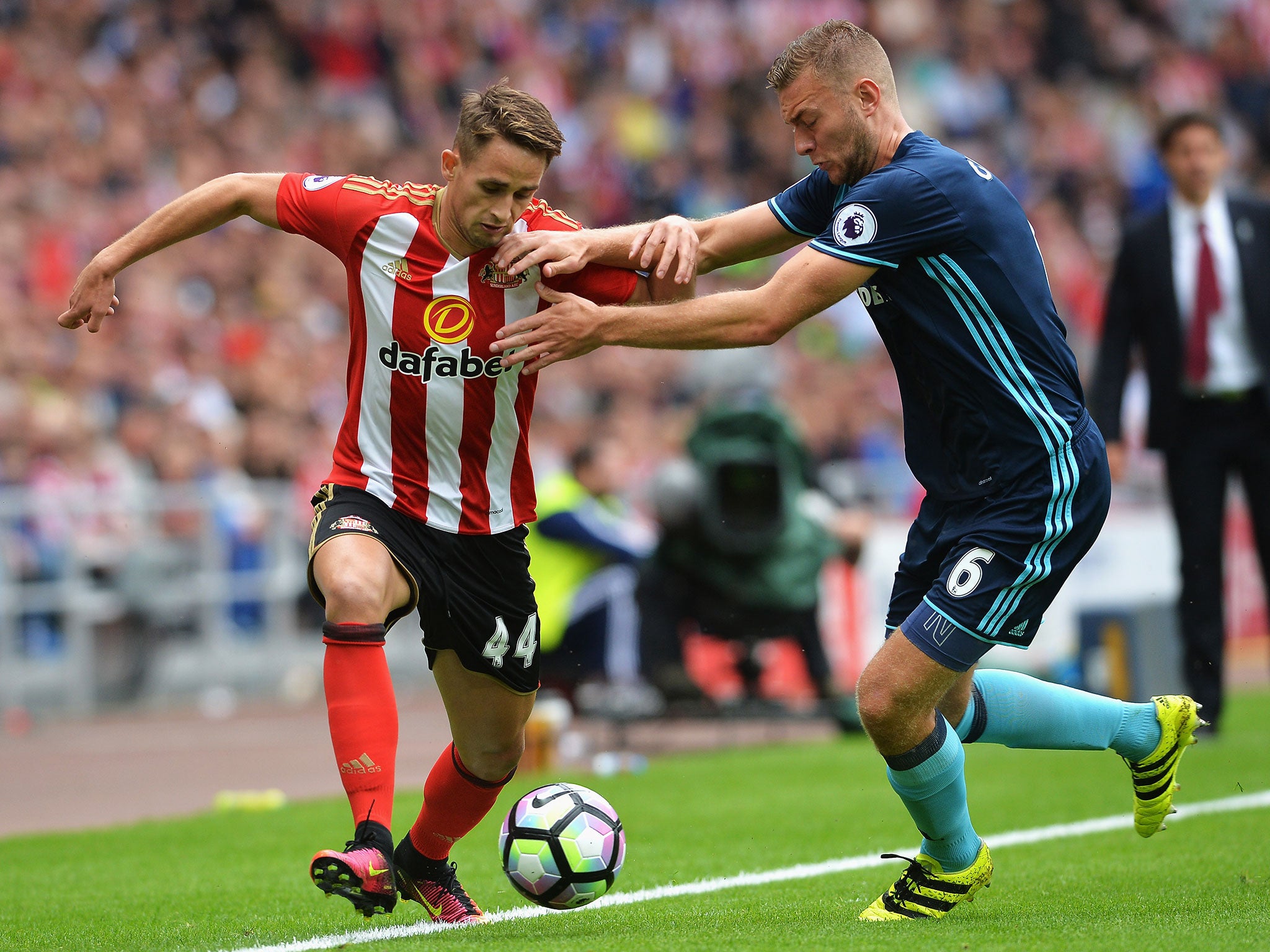 &#13;
Adnan Januzaj in action for Sunderland against Middlesbrough &#13;