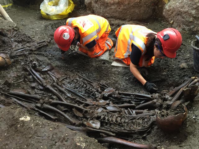 The skeletons were discovered during an excavation of Bedlam burial ground in July 2015
