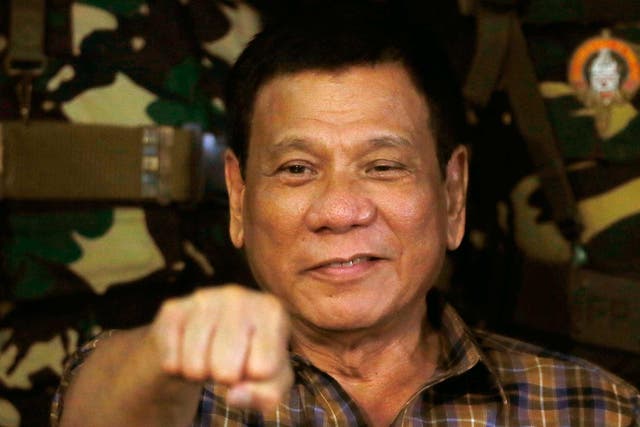 Mr Duterte was elected earlier this year on the promise of preventing the Philippines from becoming a 'narco-state'
