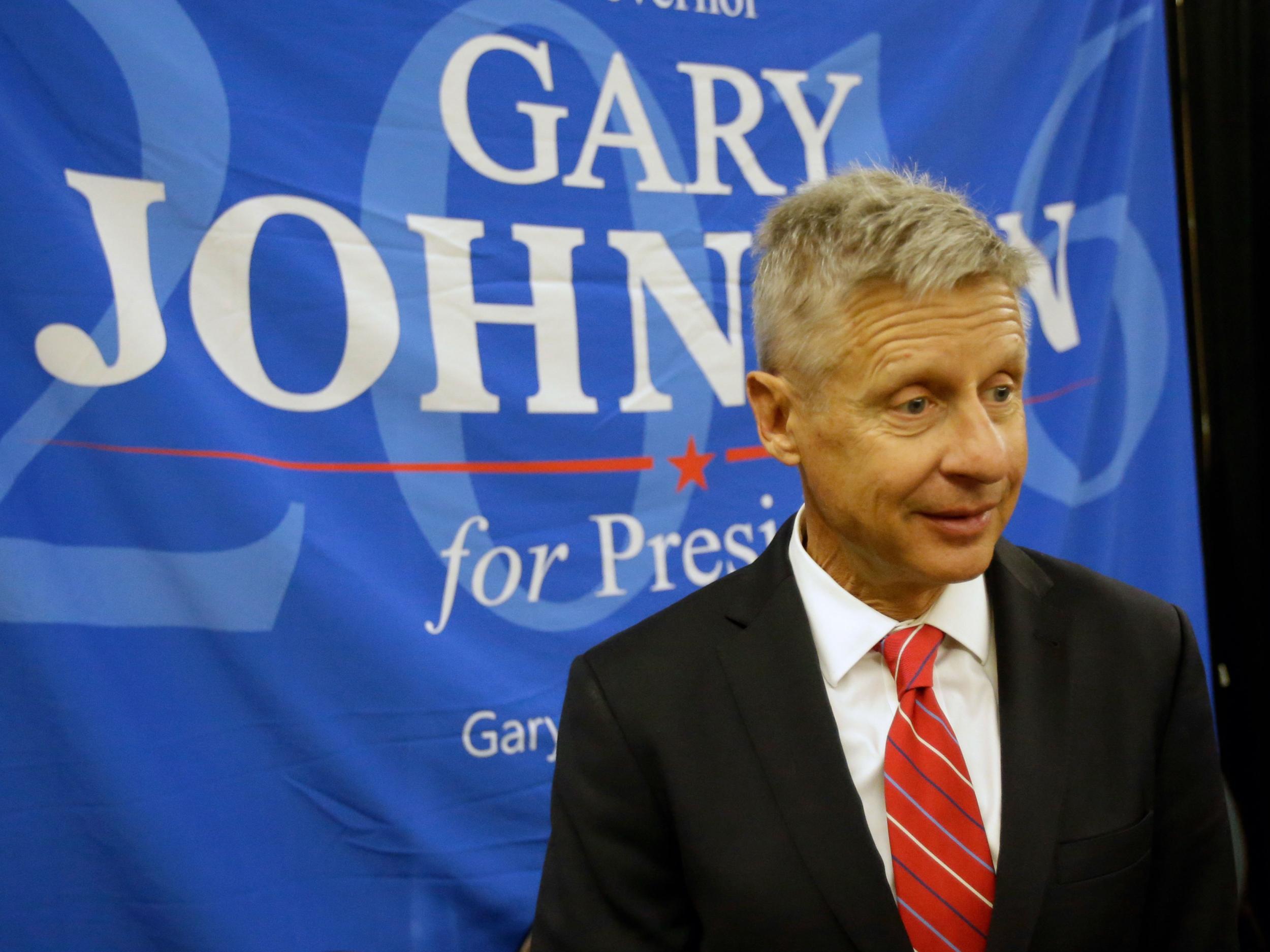 Libertarian candidate in 2016, Gary Johnson