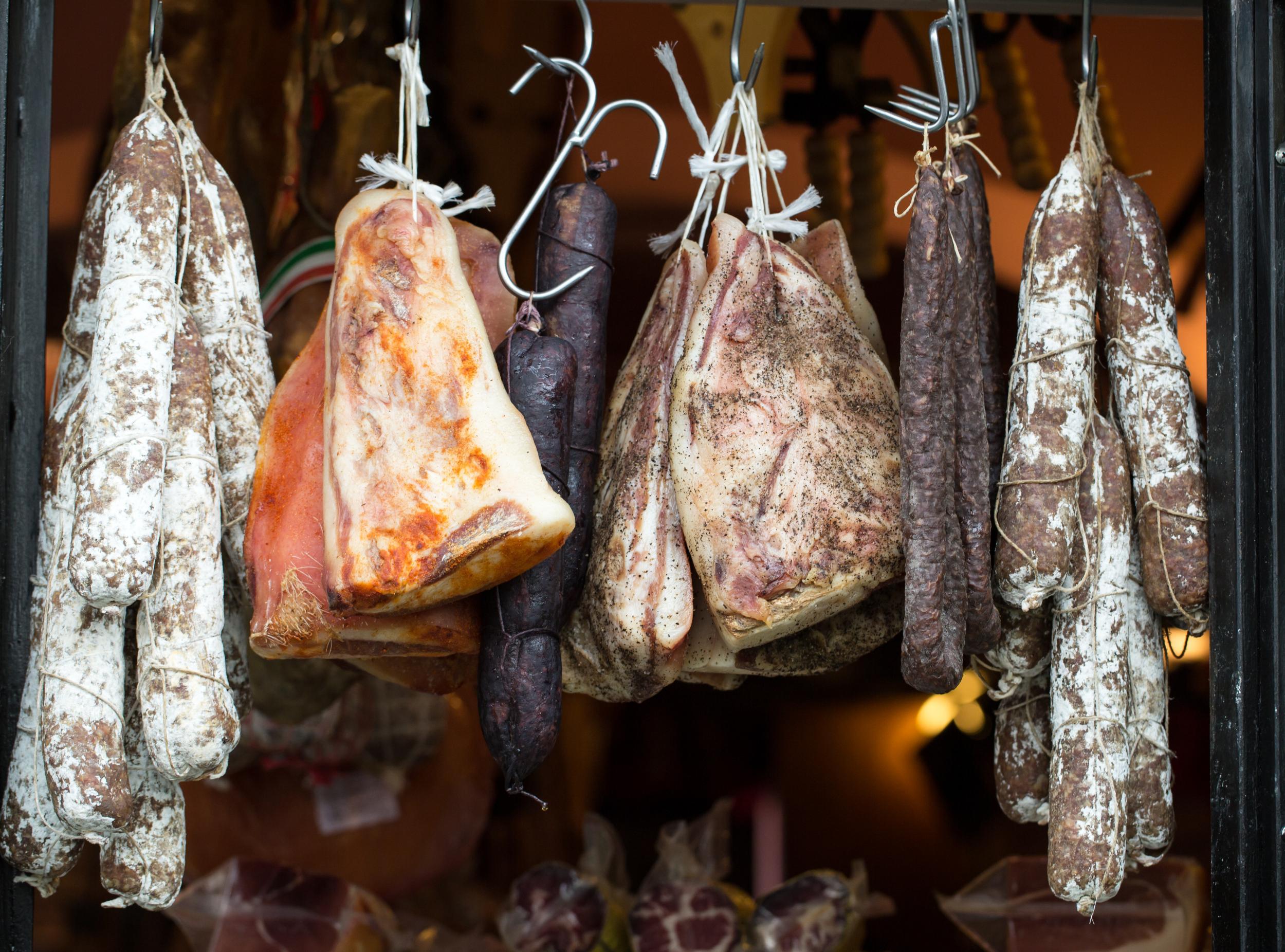 Browse Verona's delis for delicious sausages, oils and cheeses
