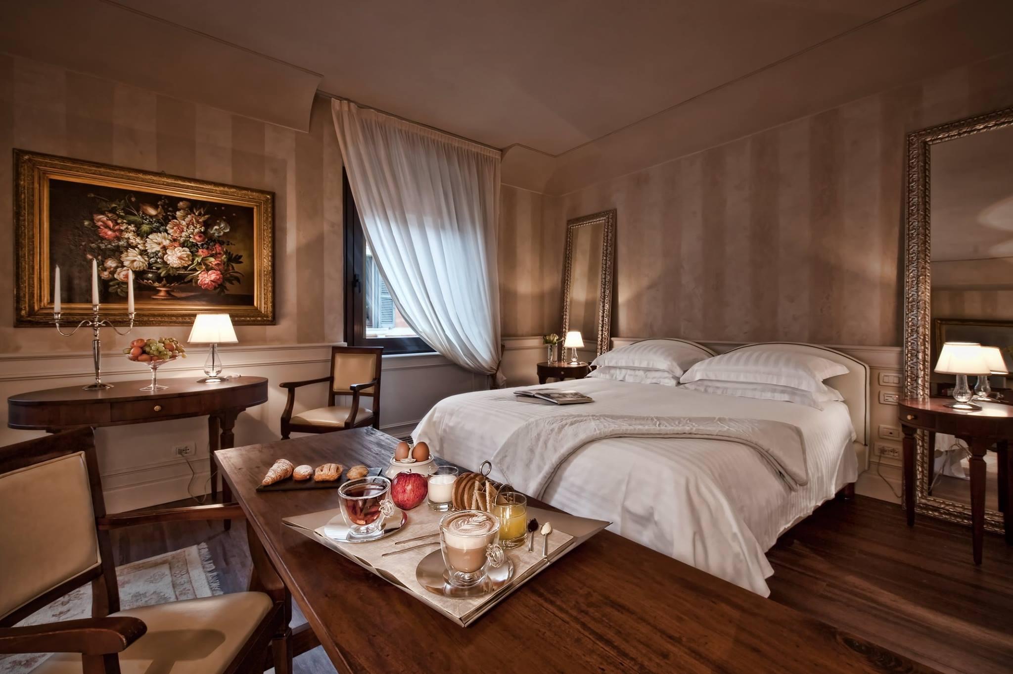 One of the opulent rooms at welcoming Palazzo Victoria, within Verona's historic centre