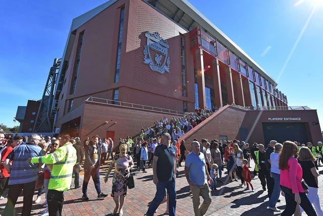 Liverpool fans sample the new Main Stand at Anfield