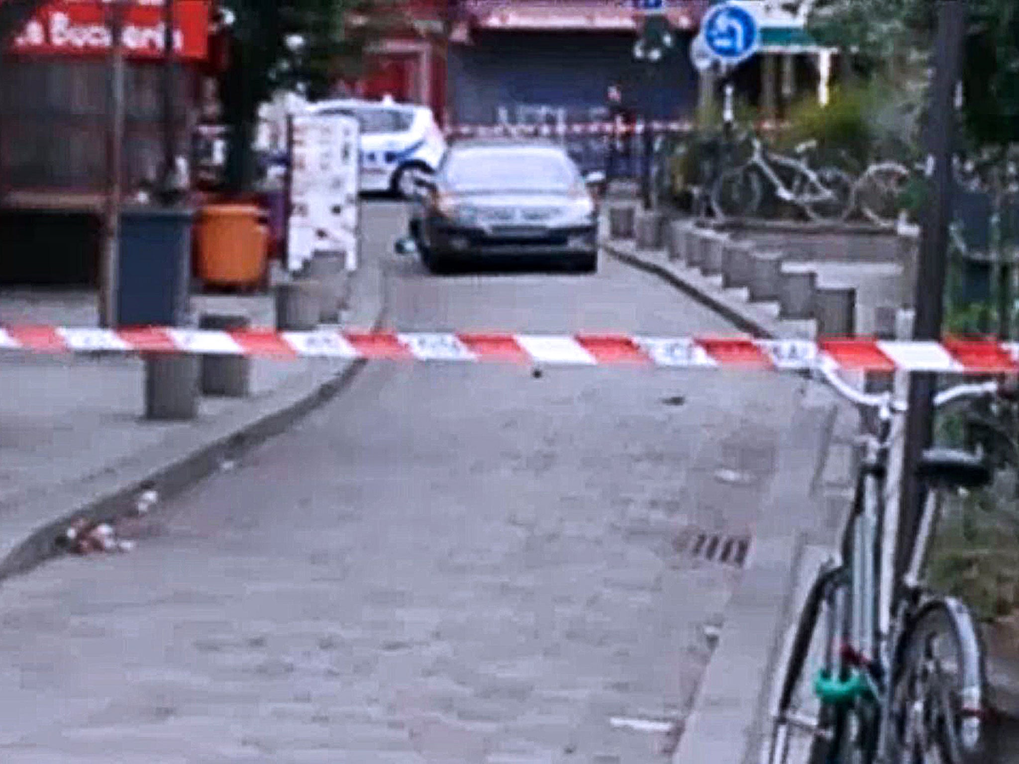 A car containing gas cannisters discovered near Notre Dame cathedral in Paris on 4 September.