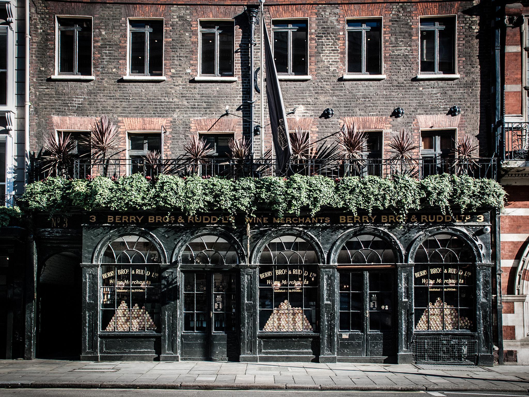 The London shop, first opened in 1698, boasts a range of wines from £5 to £5,000