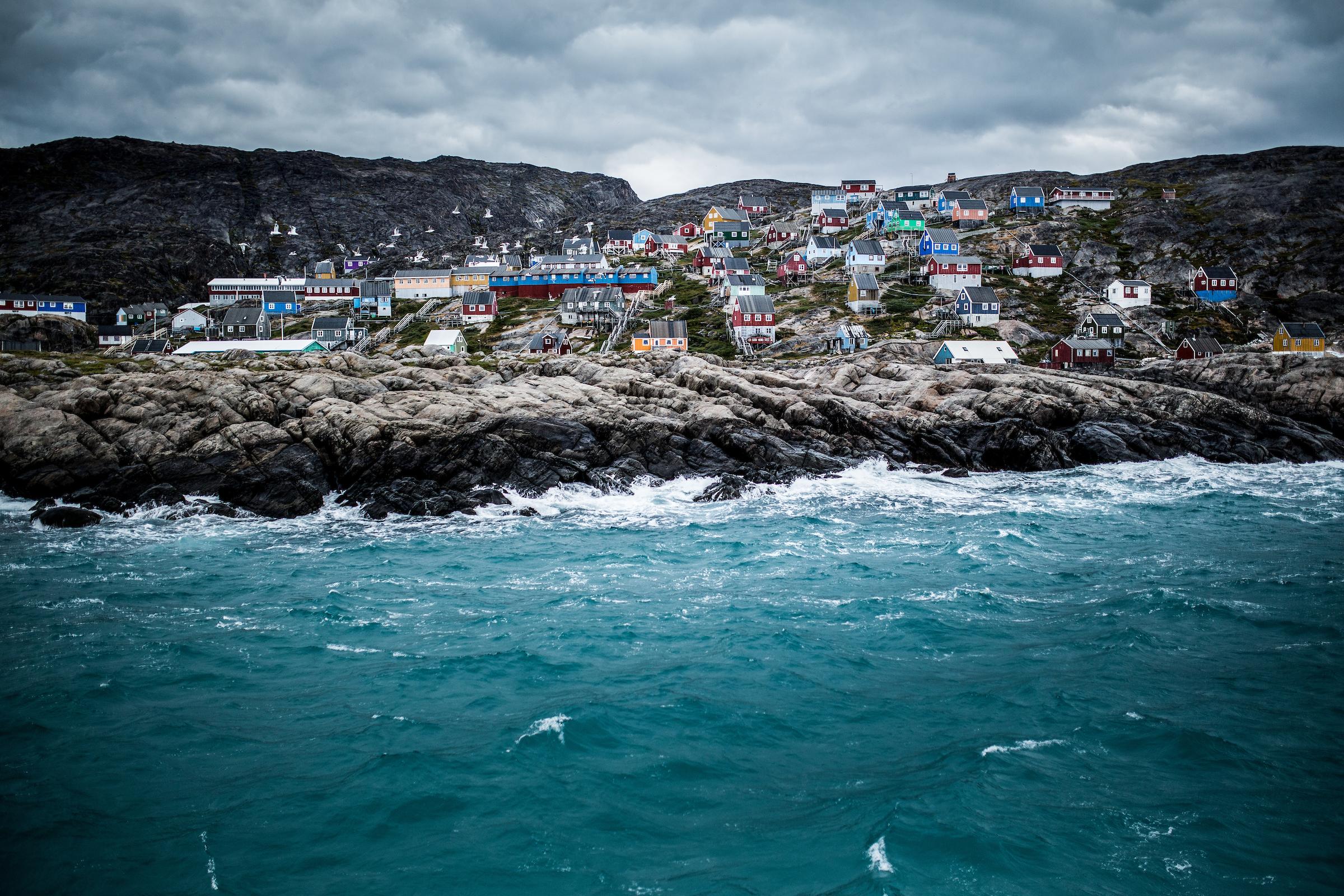 Greenland's coastline is scattered with colourful, pretty towns