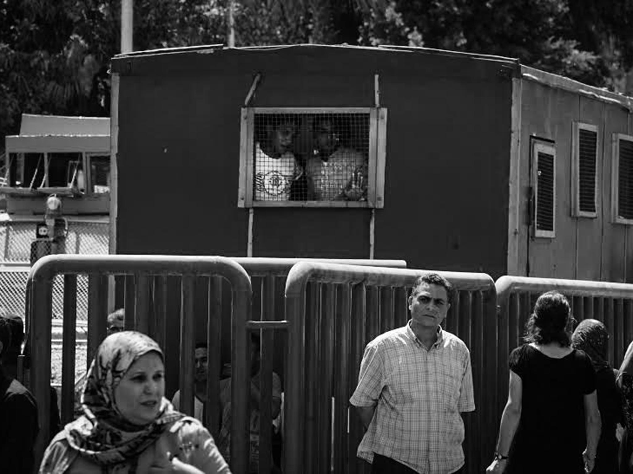 Arrested students after the protest in front of the Ministry of Education in June