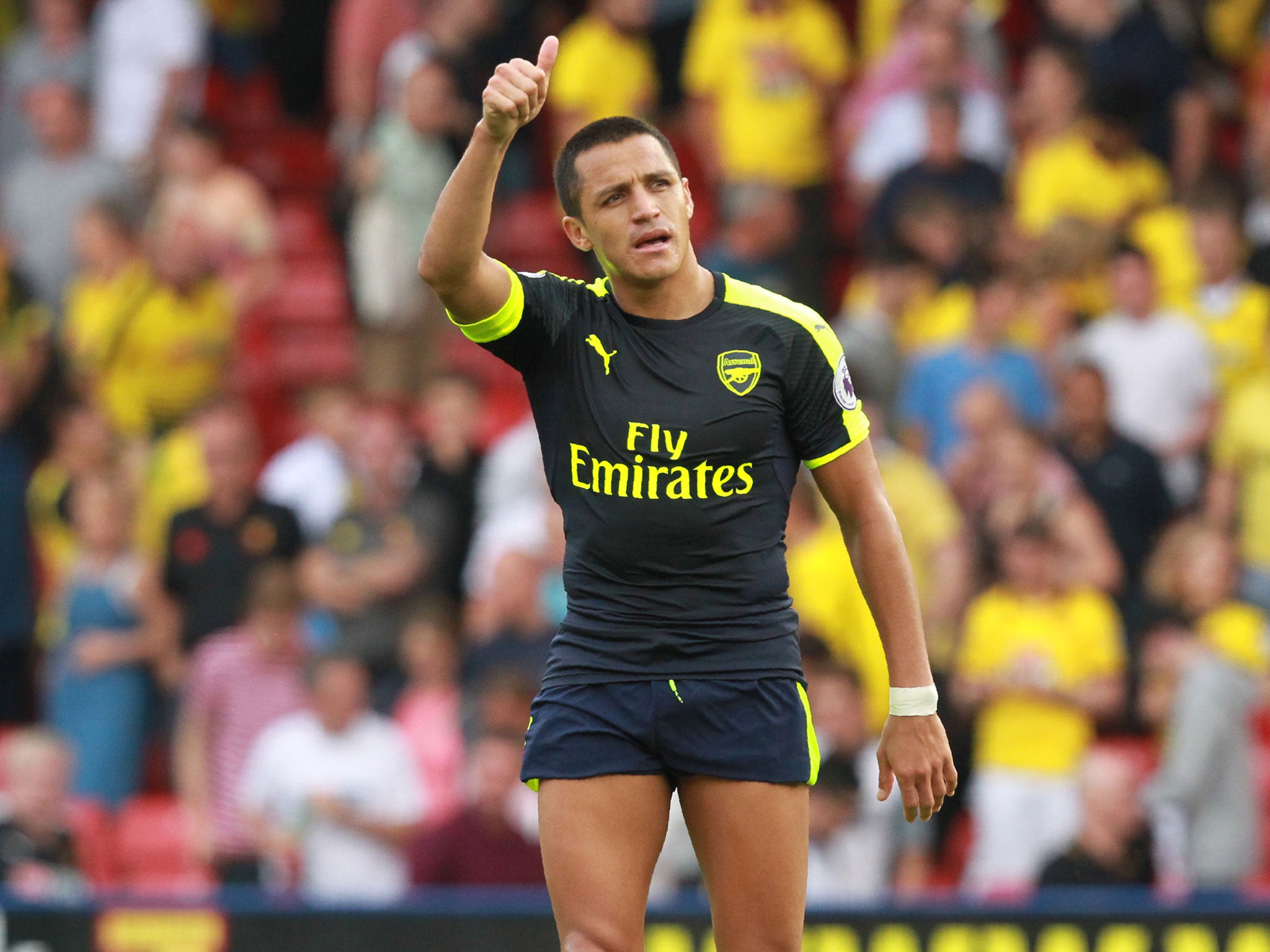 Alexis Sanchez starts on the bench, as does Granit Xhaka