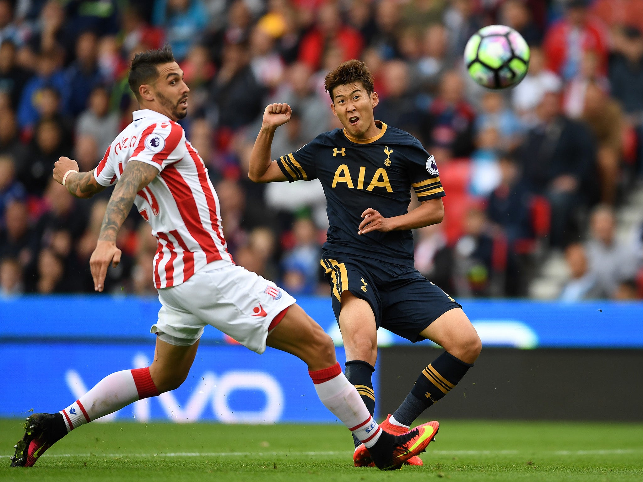 Heung Min Son scores his second of the game