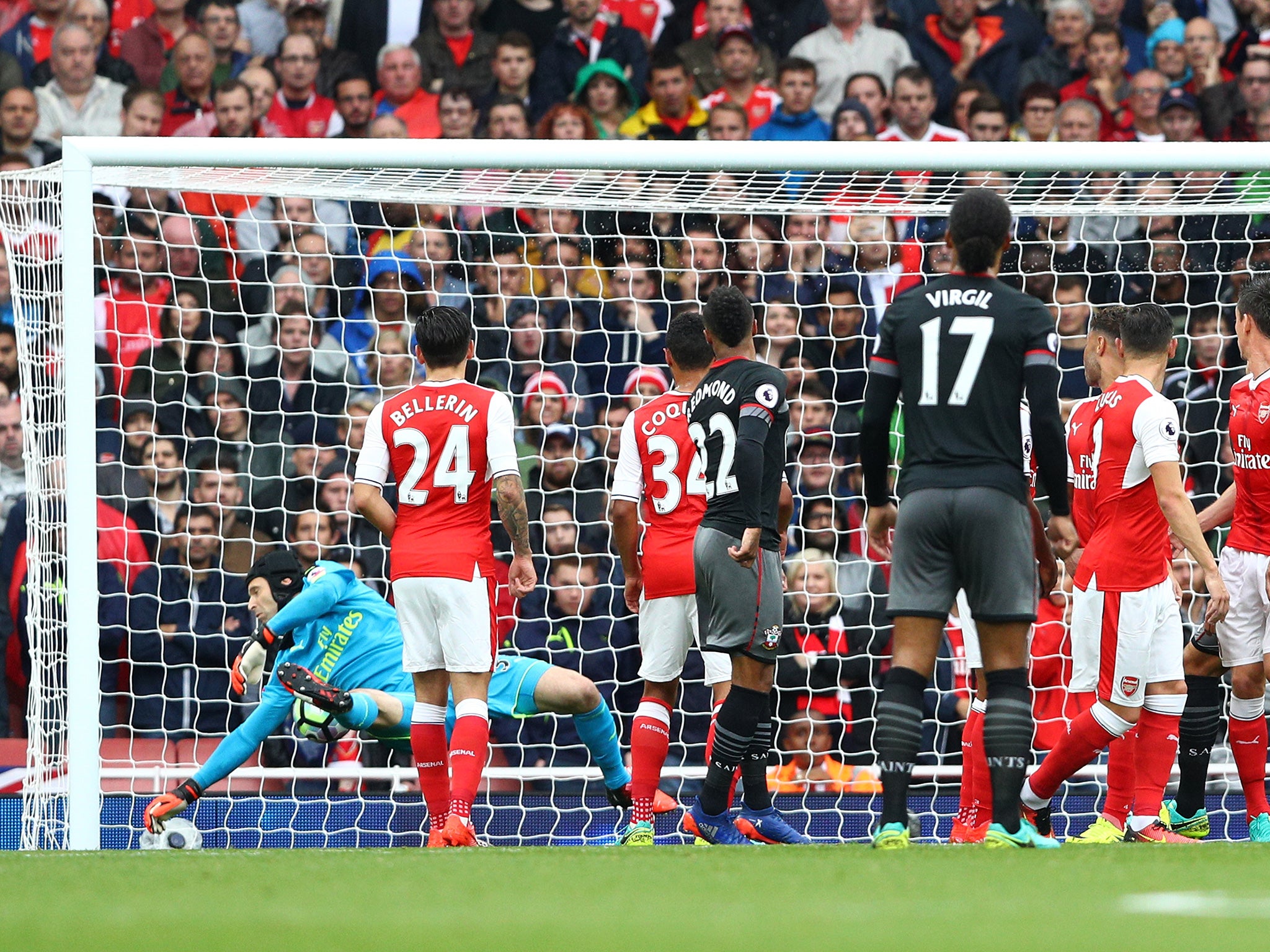 The visitors took an early lead when Cech deflected into his own goal
