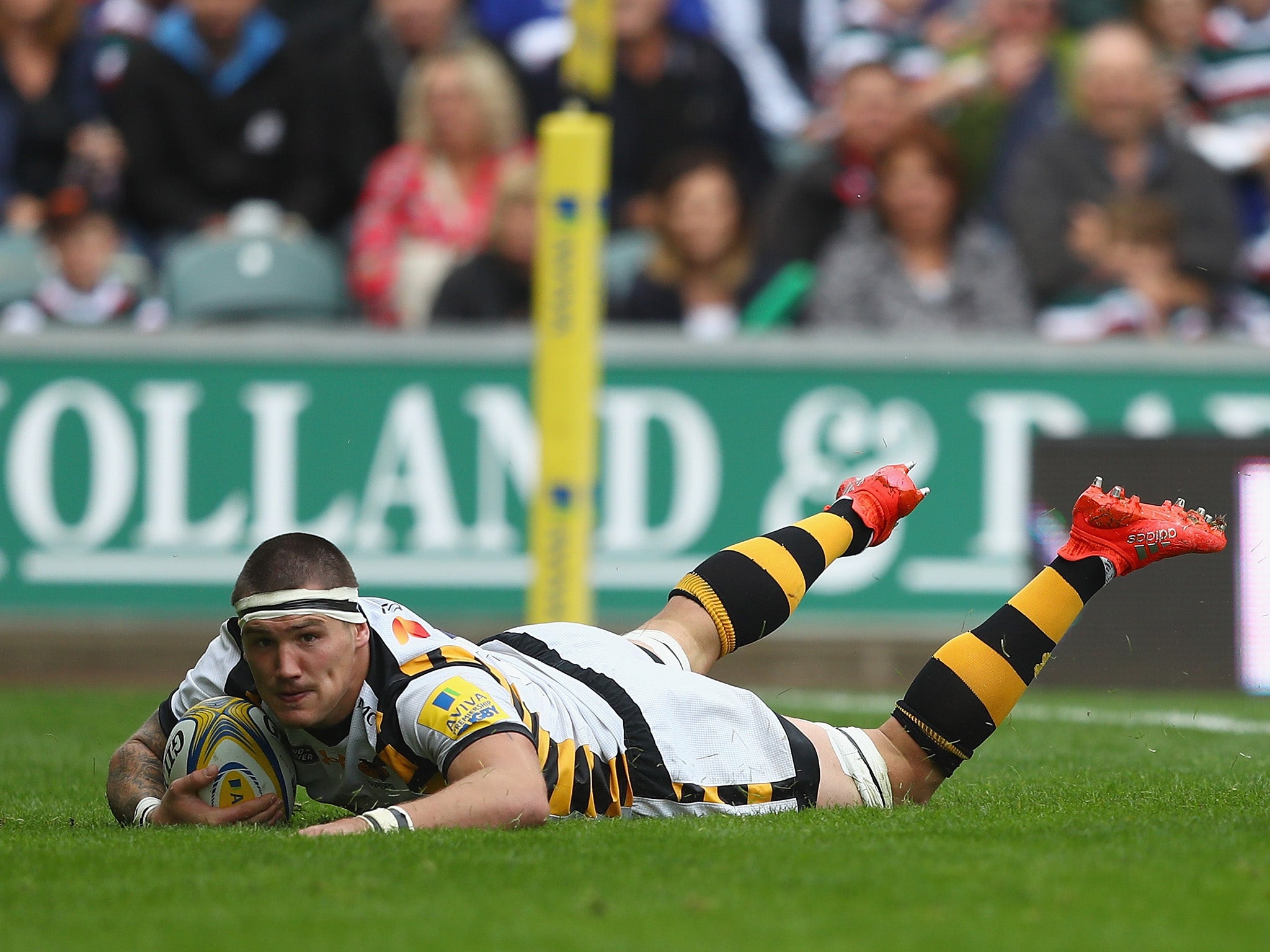 Guy Thompson touches down for Wasps