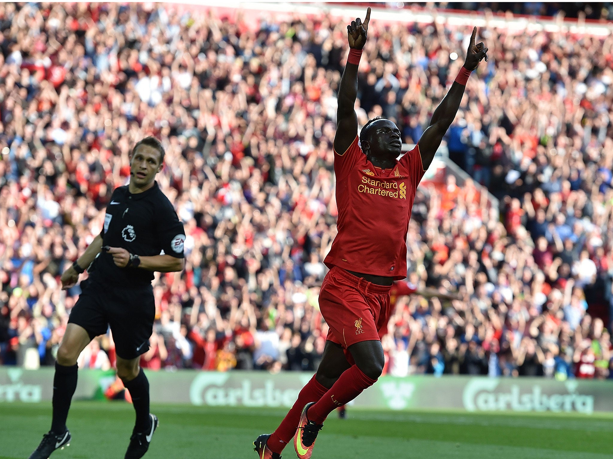 &#13;
Mane bagged Liverpool's second &#13;