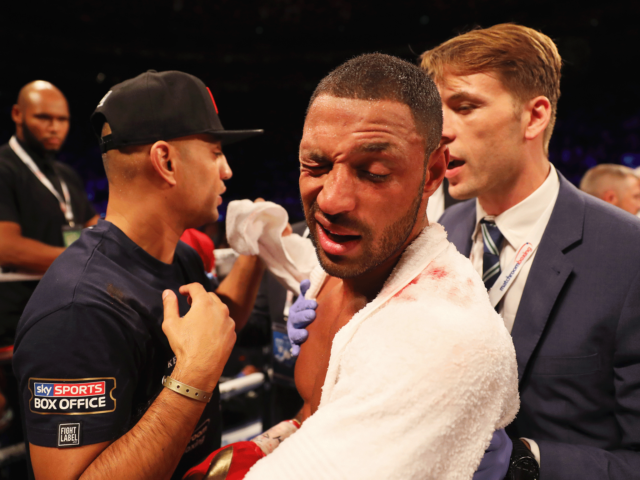 Brook's eye socket was damaged early on in the fight