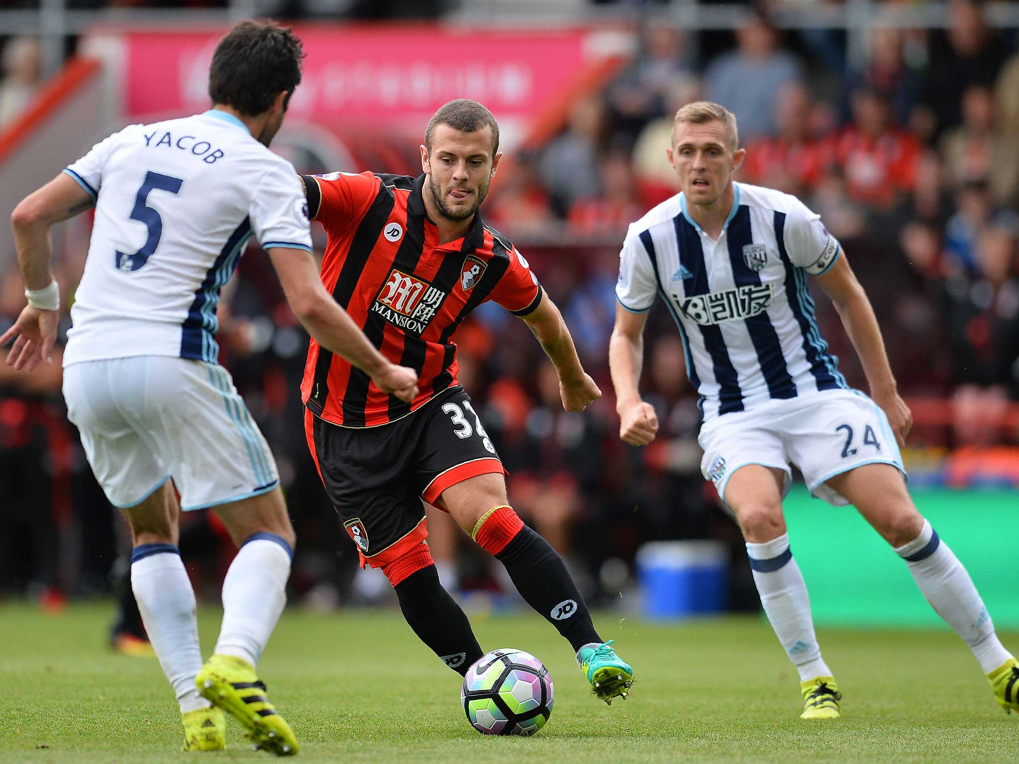Jack Wilshere made his debut for Bournemouth against West Bromwich