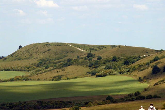 Ivinghoe Beacon, in the Chiltern Hills, seen looking north from The Ridgeway, said to be Britain's oldest road