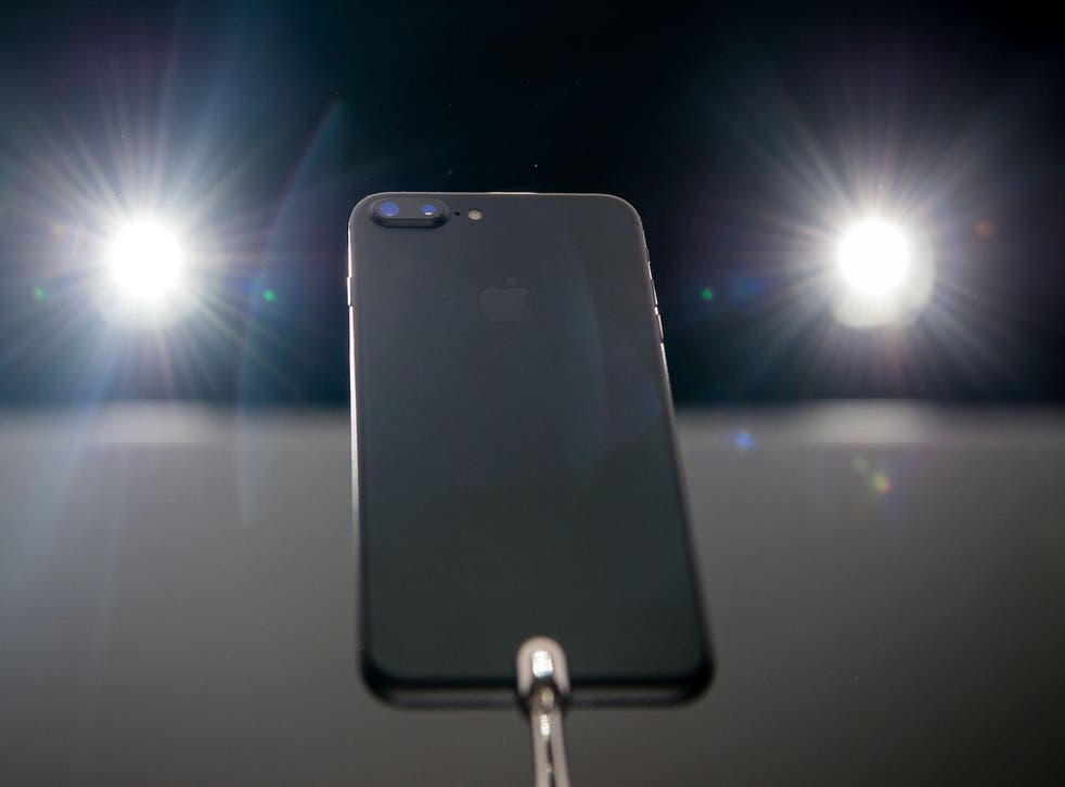 The iPhone 7 Plus is seen on display during an Apple media event at Bill Graham Civic Auditorium in San Francisco, California on September 7, 2016