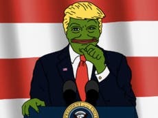 Hillary Clinton attacks Donald Trump for posting Pepe the Frog meme