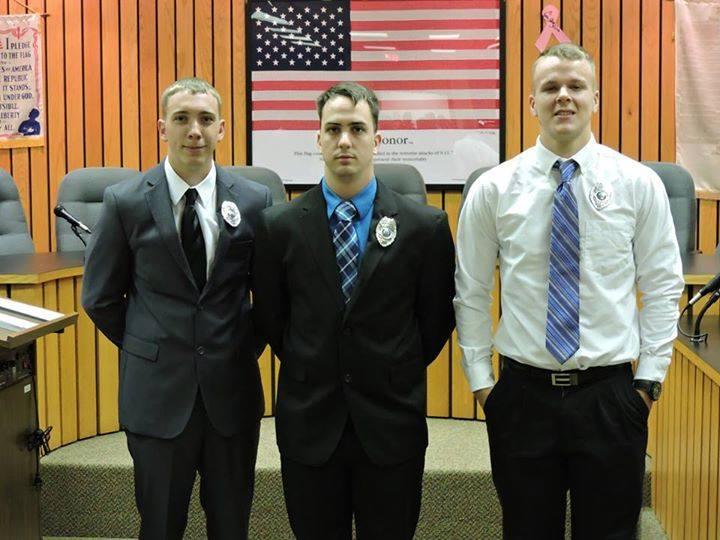 Stephen Mader, centre, at his swearing in ceremony (City of Weirton, Facebook)