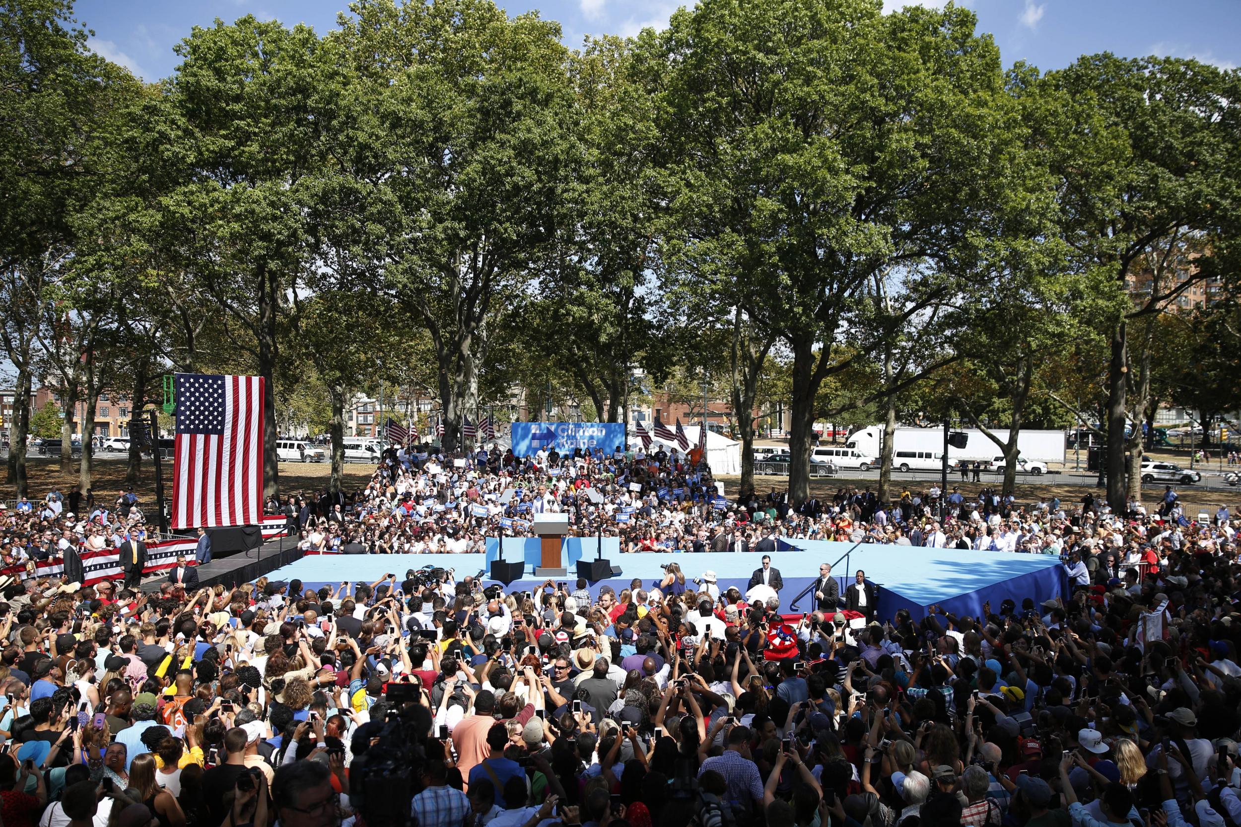 Mr Obama ridiculed Mr Trump's claim to speak for ordinary working people