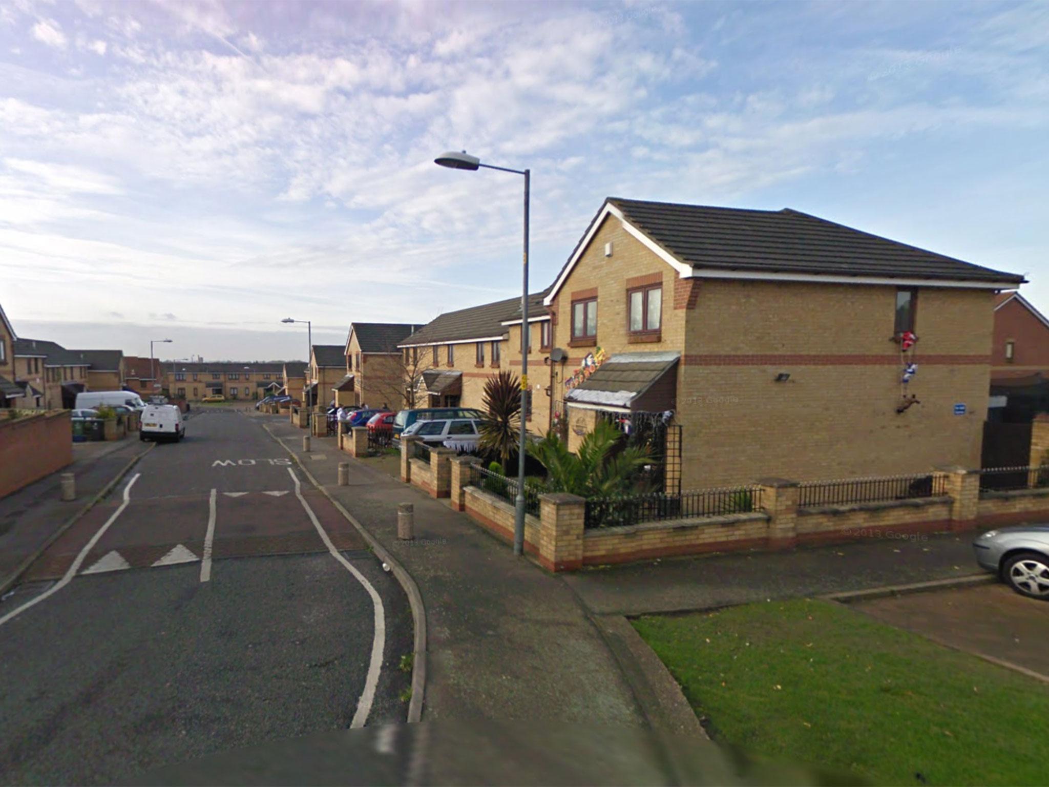 The murder took place on a residential street