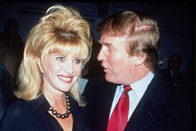 Trump poses with his first wife in 1997, years after their divorce
