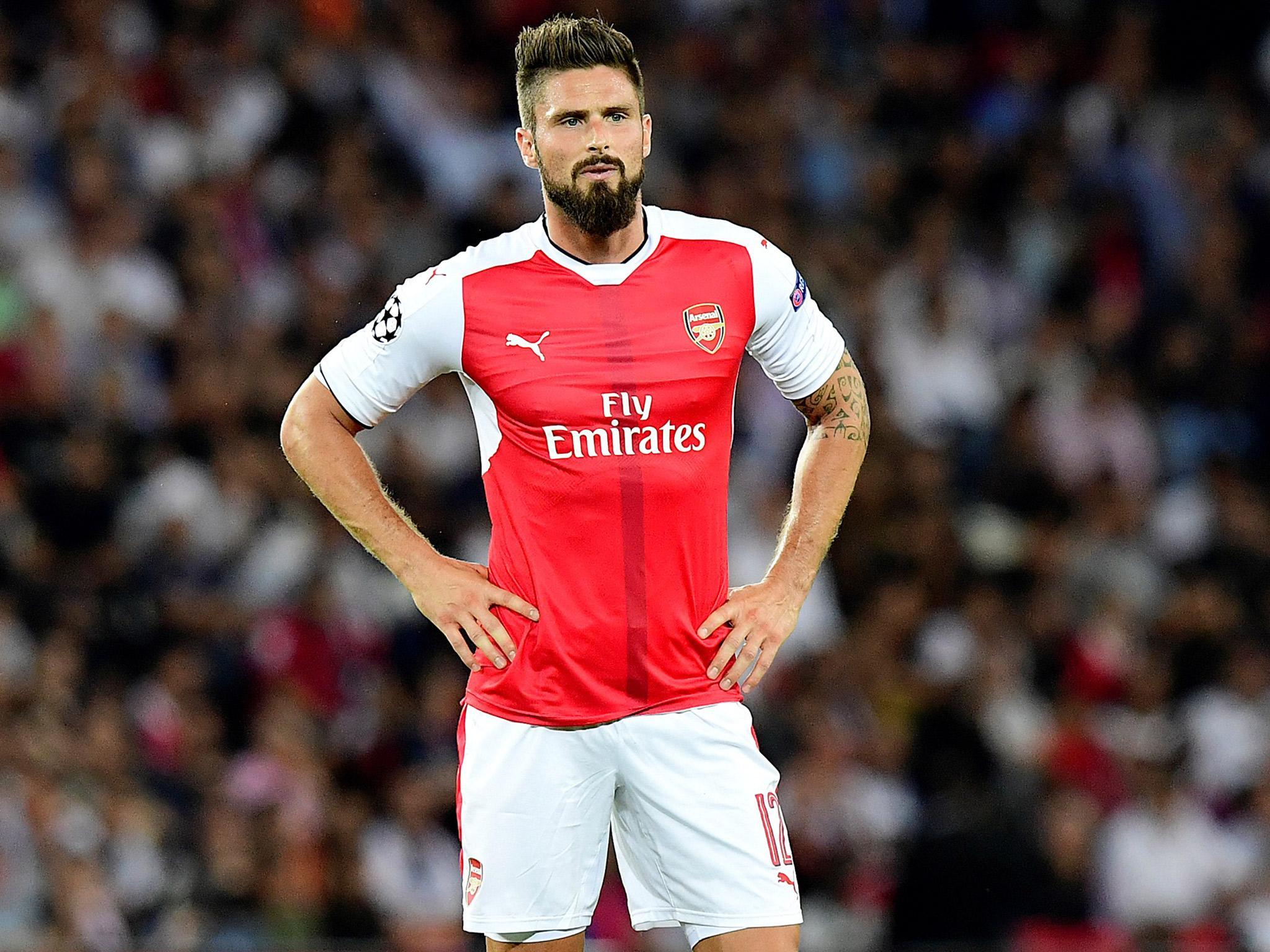 Olivier Giroud has scored three goals in nine appearances for Arsenal this season
