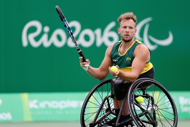Dylan Alcott won gold in the men's quad doubles alongside Heath Davidson at the Paralympics