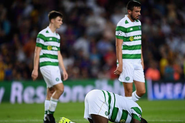 Celtic suffered their worst defeat in the Champions League in losing 7-0 to Barcelona