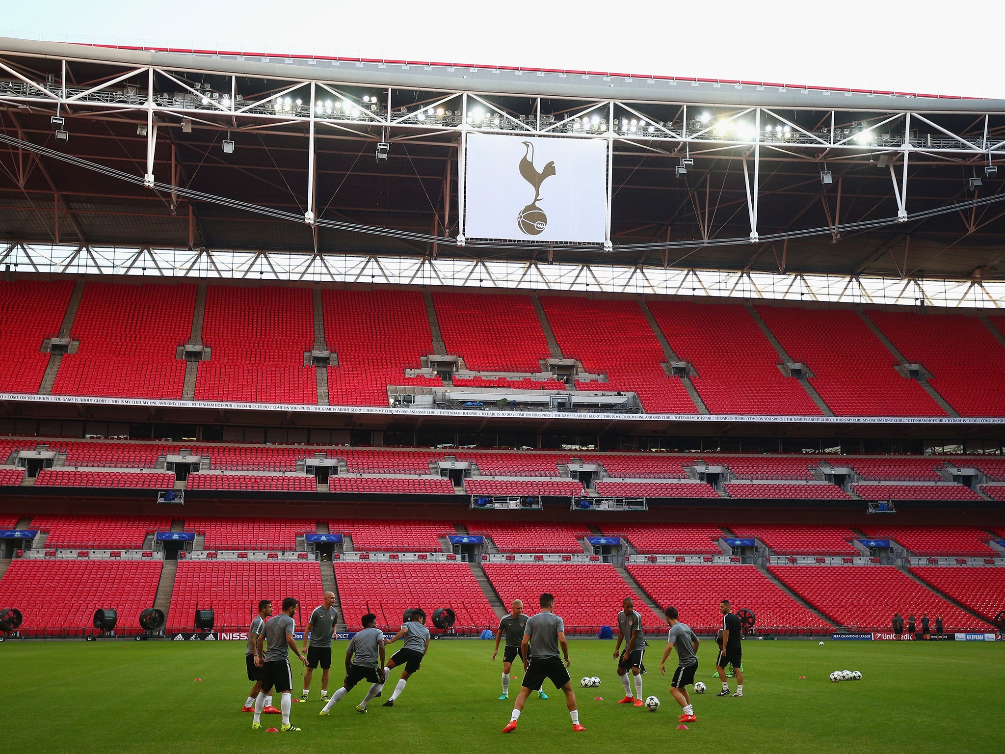 Tottenham will be playing in front of a sold out Wembley audience