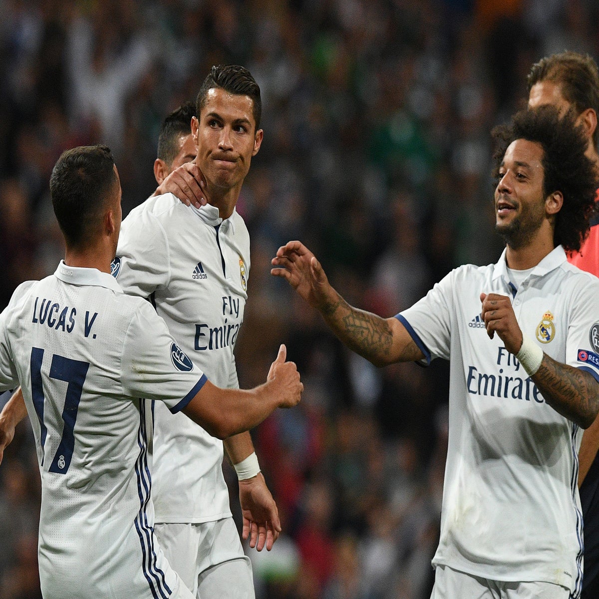 Real Madrid 2 Sporting Lisbon 1: Late Cristiano Ronaldo and Alvaro Morata  strikes spare Los Blancos' blushes