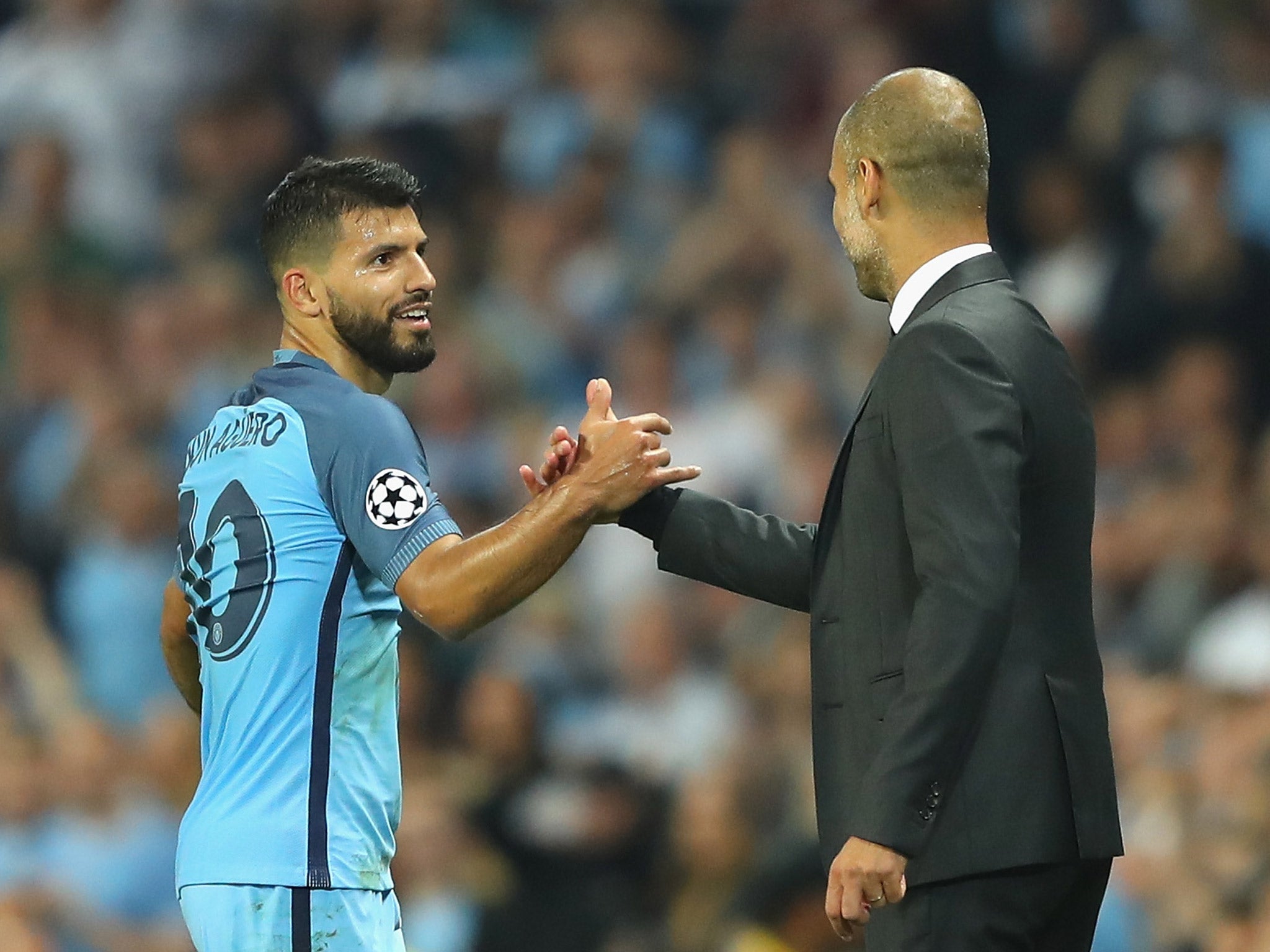 Sergio Aguero was told to stop giving the ball away by Pep Guardiola