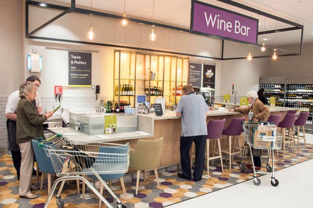 Waitrose ‘hospitality’ sales from more than 200 in-store cafes, bakeries, wine and juice bars rose 7.1 per cent in the first half of the financial year